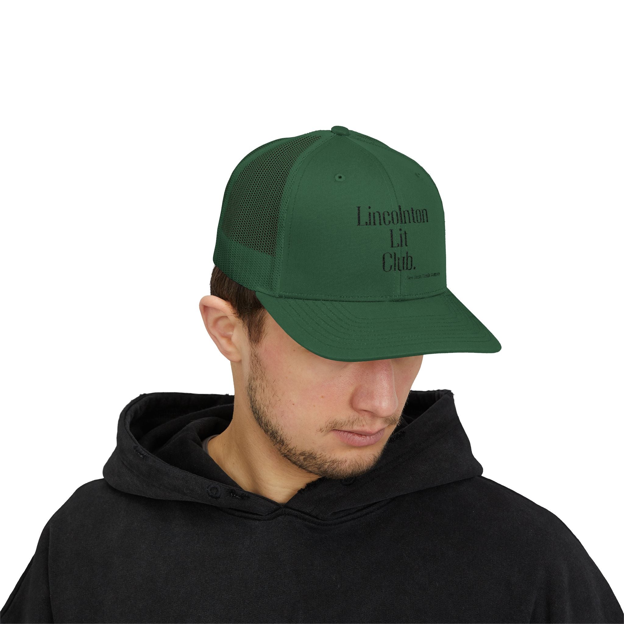 Lincolnton Lit Club | White Trucker Hat | Saw Daddy Candle Company