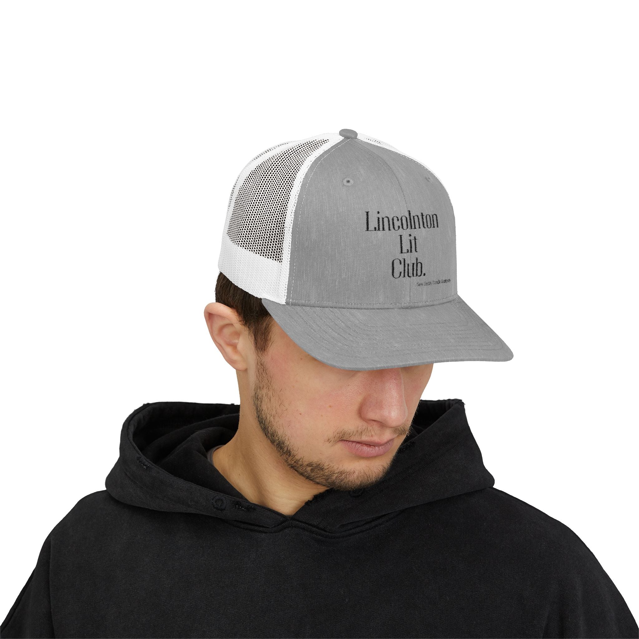 Lincolnton Lit Club | White Trucker Hat | Saw Daddy Candle Company