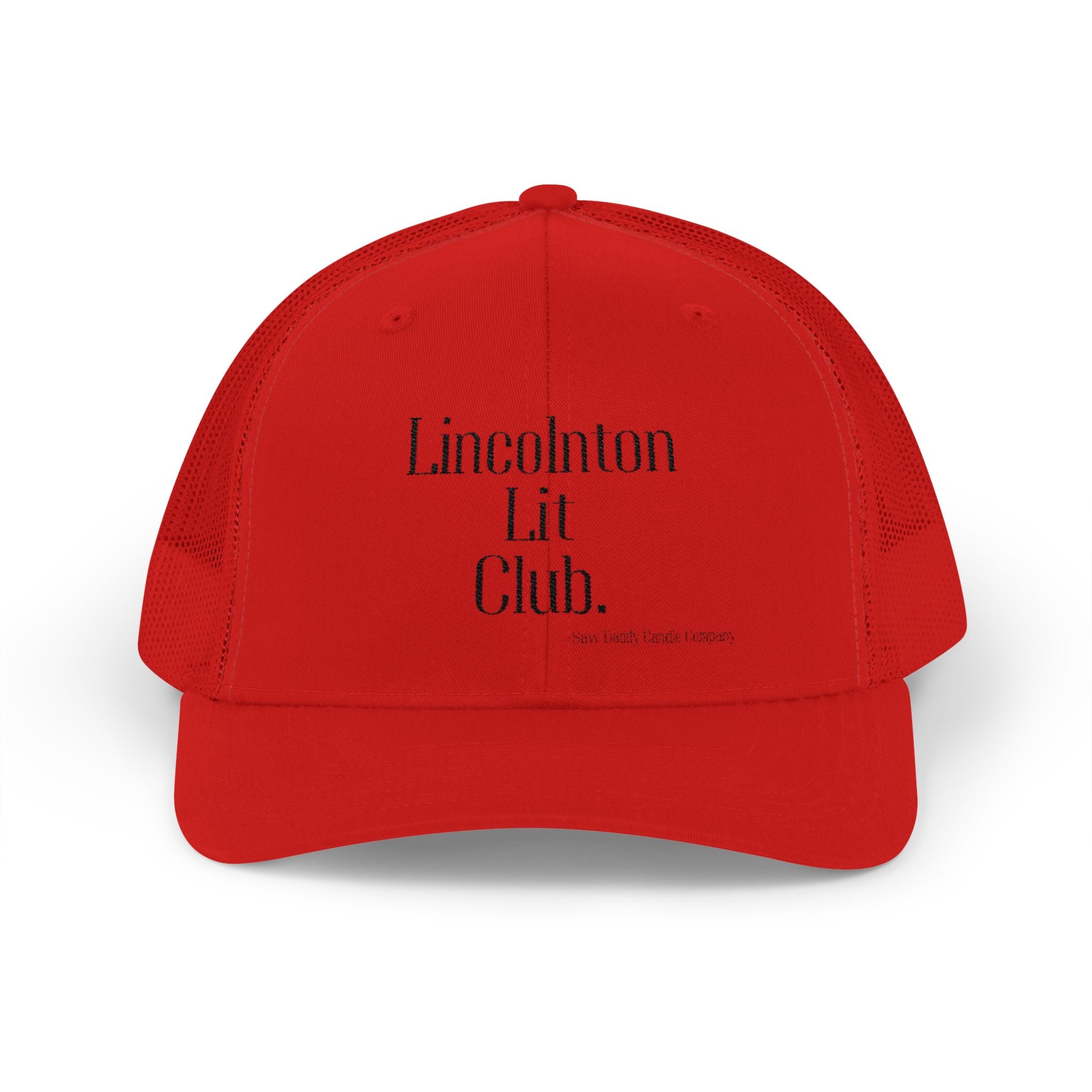 Lincolnton Lit Club | White Trucker Hat | Saw Daddy Candle Company