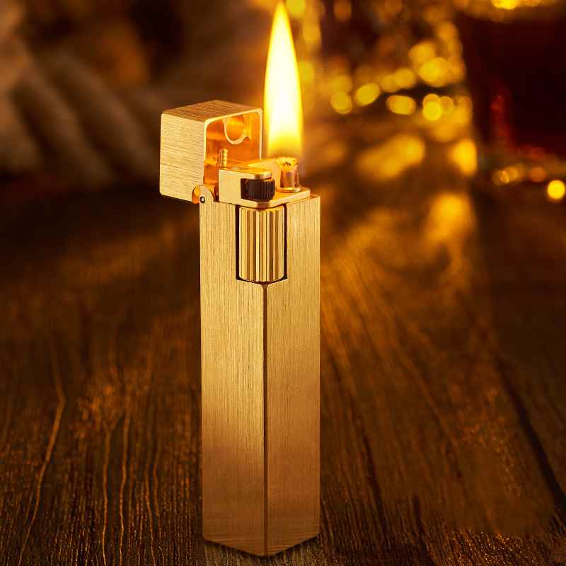 Vintage Pure Copper Lighter | Refillable Kerosene Tabletop Lighter | Retro Industrial Gift for Candle Lovers & Collectors
