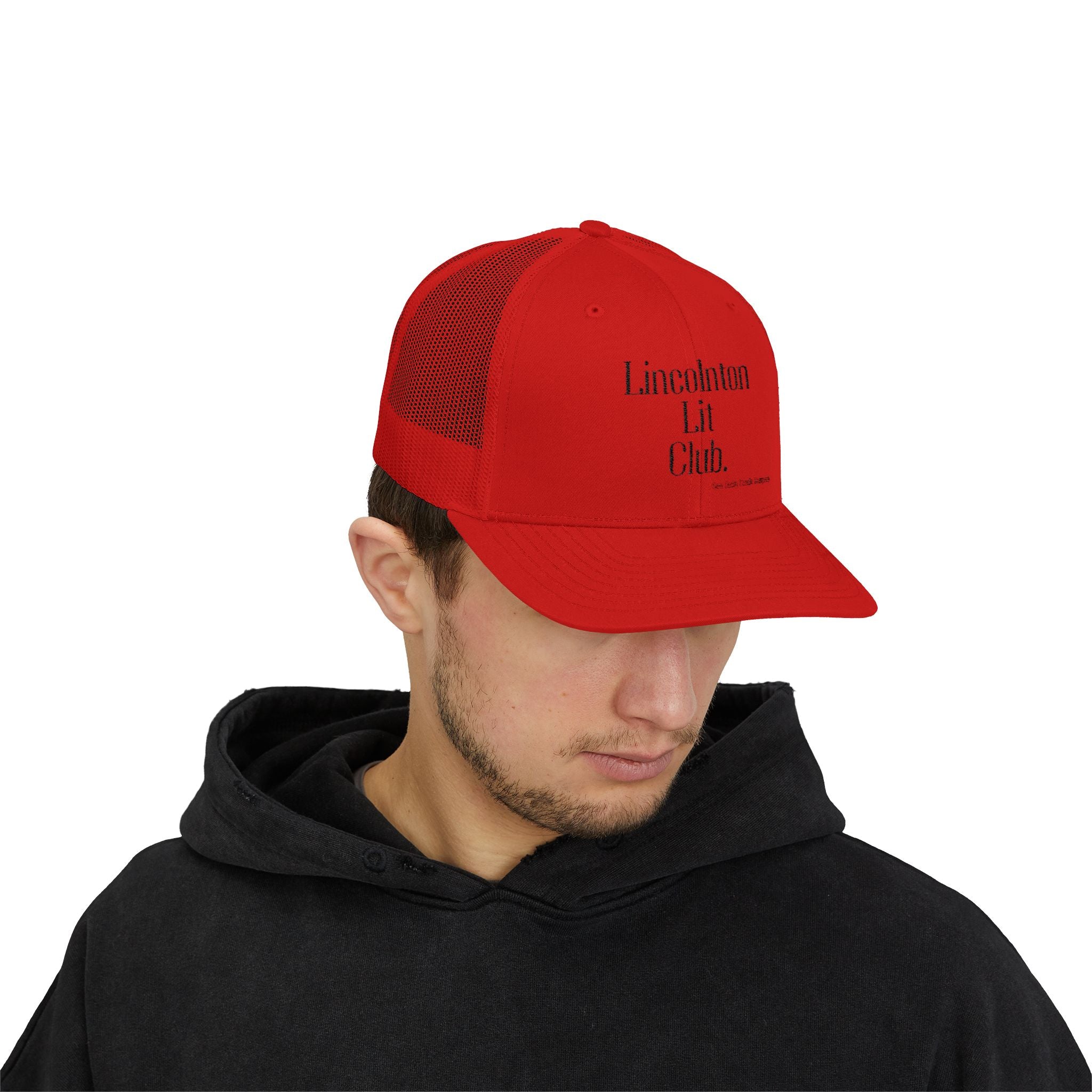 Lincolnton Lit Club | White Trucker Hat | Saw Daddy Candle Company