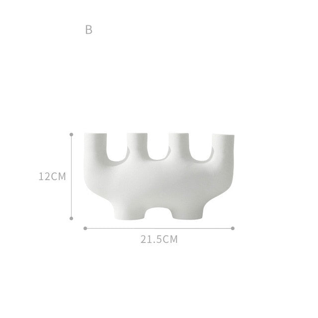 Modern Ceramic Candle Pedestal | Sculptural Minimalist Candle Stand | Decorative Accent for Pillars, Tapers & Home Styling