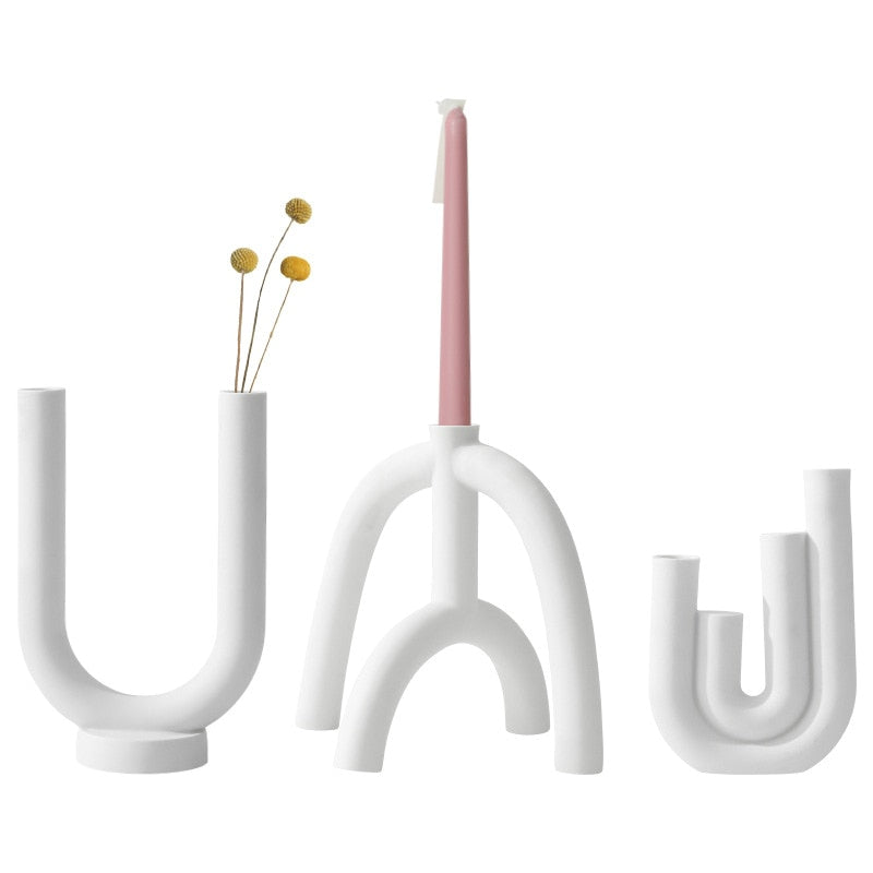 Modern Ceramic Candle Pedestal | Sculptural Minimalist Candle Stand | Decorative Accent for Pillars, Tapers & Home Styling