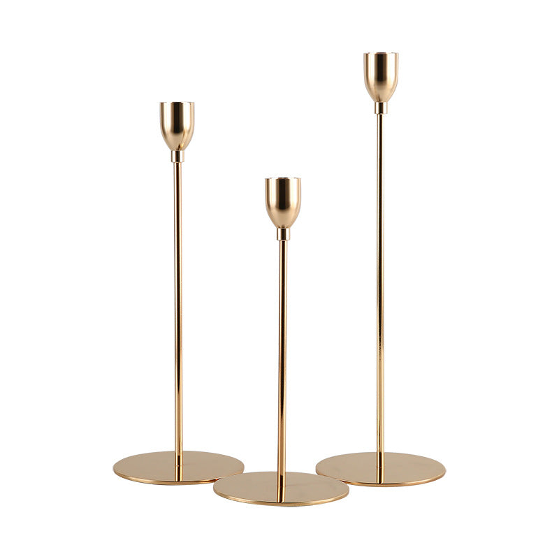 Sleek Metal Candle Pedestal | Minimalist Single-Candle Display Stand | Modern Home Décor Accent