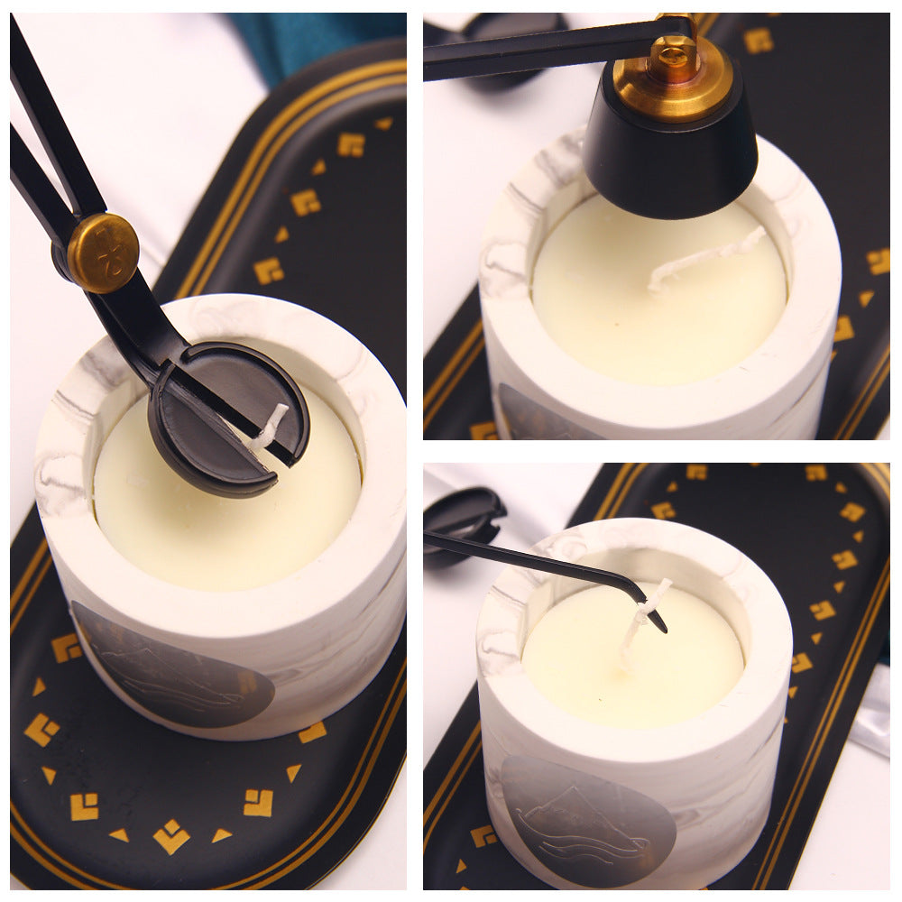 Antique Egyptian Candle Care Kit | Vintage Wick Trimmer, Snuffer & Dipper Set | Ornamental 3-Piece Candle Ritual Tools