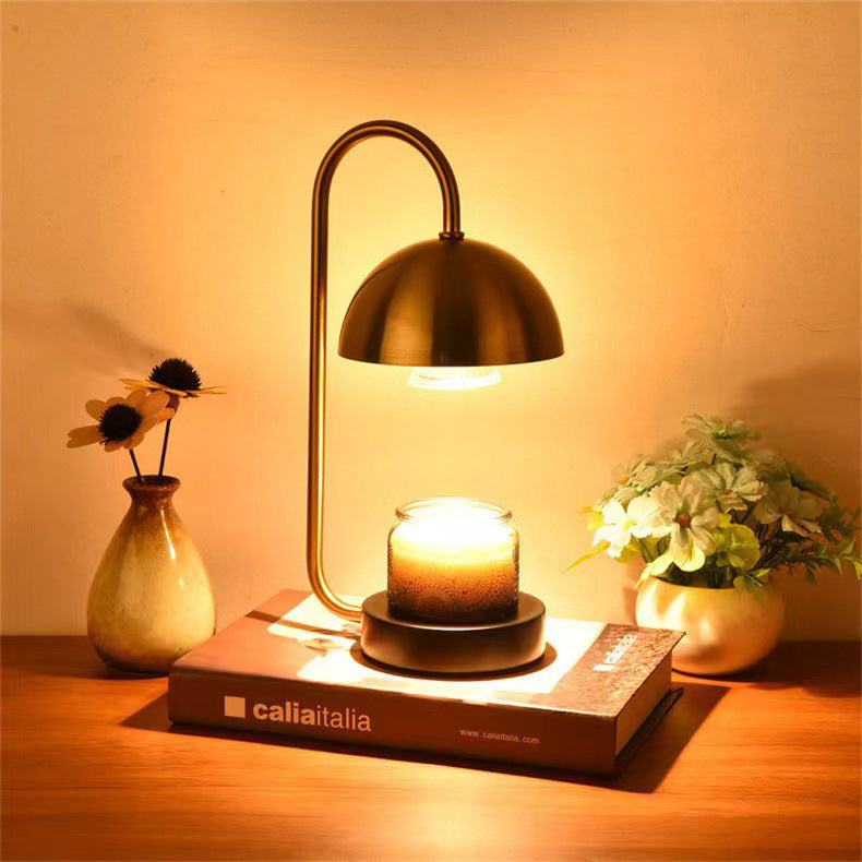 Minimalist Wooden Candle Warmer Lamp | Soft-Glow Bedside Light | Modern Flameless Candle Melting Lamp for Relaxation & Home Décor