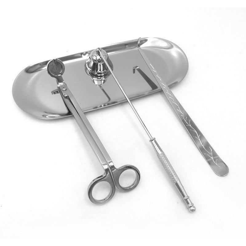 Black Candle Care Tool Set | Wick Trimmer, Snuffer & Hook | 4-Piece Luxury Candle Maintenance Kit for Clean, Even Burns