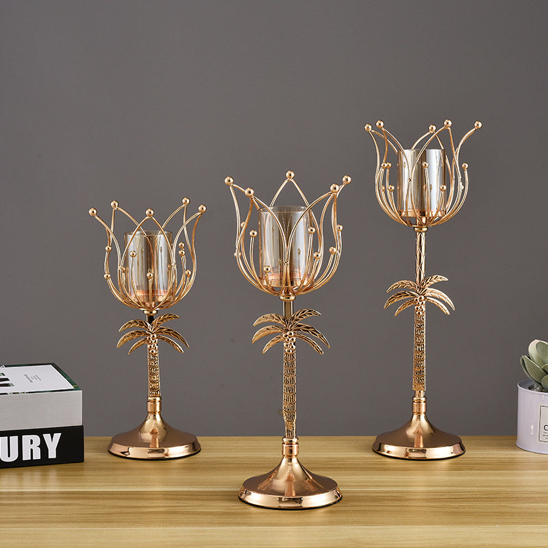 Modern Wrought Iron Candle Pedestal | Minimalist Open-Frame Display Stand | Decorative Metal Candle Riser for Home Décor & Gifting