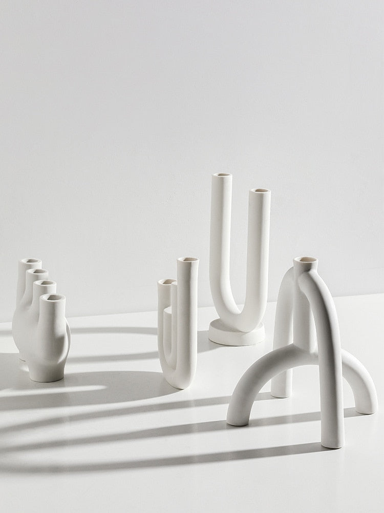 Modern Ceramic Candle Pedestal | Sculptural Minimalist Candle Stand | Decorative Accent for Pillars, Tapers & Home Styling