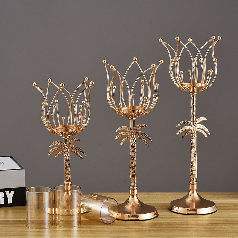 Modern Wrought Iron Candle Pedestal | Minimalist Open-Frame Display Stand | Decorative Metal Candle Riser for Home Décor & Gifting