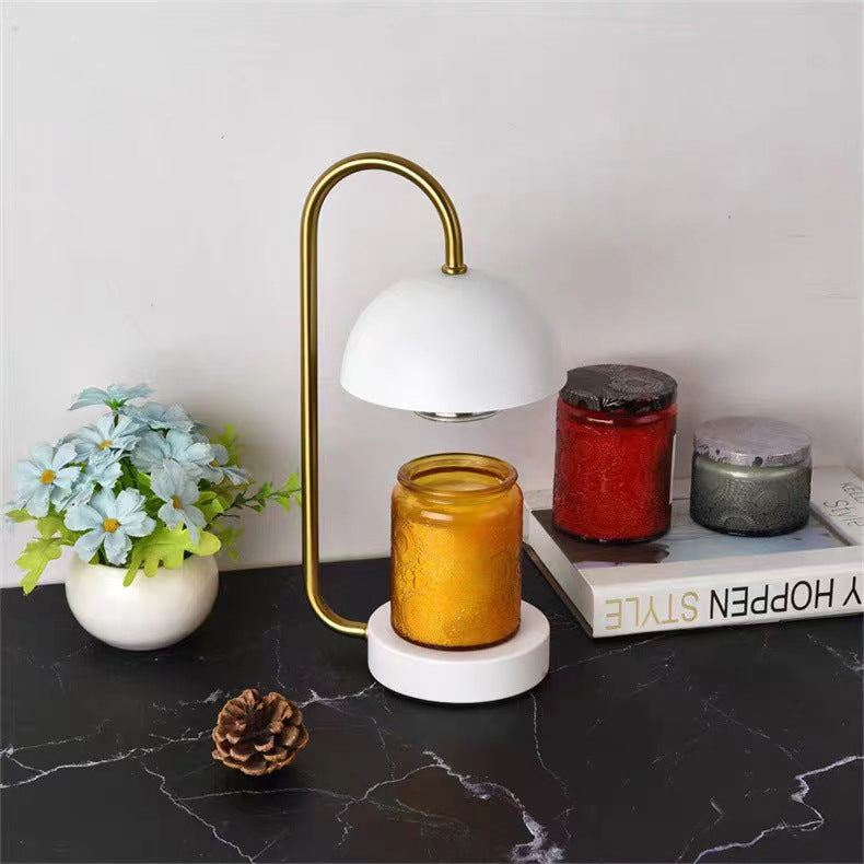 Minimalist Wooden Candle Warmer Lamp | Soft-Glow Bedside Light | Modern Flameless Candle Melting Lamp for Relaxation & Home Décor