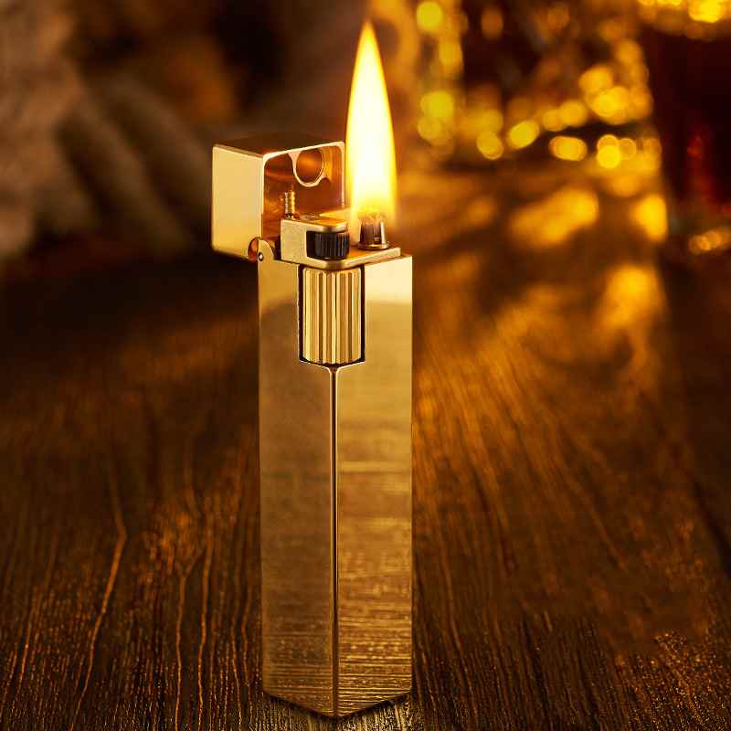 Vintage Pure Copper Lighter | Refillable Kerosene Tabletop Lighter | Retro Industrial Gift for Candle Lovers & Collectors